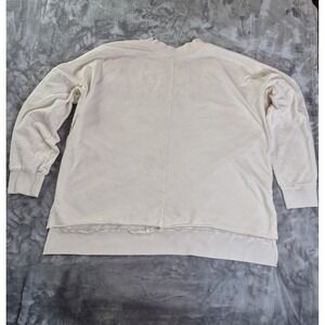 Daniel Patrick Sweatshirt Mens XL Cream Crew Neck Long Sleeve Ribbed trim